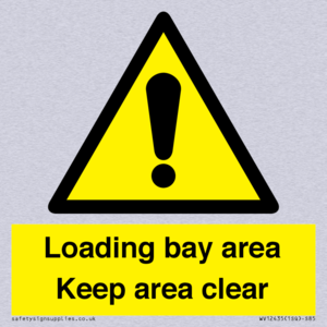 Loading bay area Keep area clear